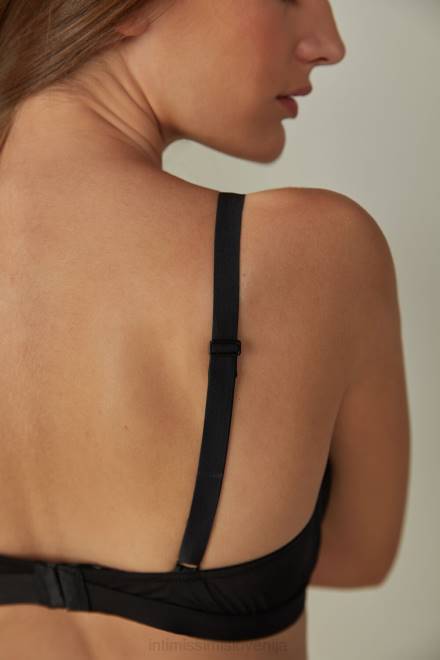 Intimissimi ženske 019-črna spodnje perilo 2R8X778 Emma nevidni trikotni nedrček