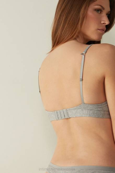 Intimissimi ženske 031-svetlo siv melanž spodnje perilo 2R8X739 trikotni nedrček tiziana iz naravnega bombaža
