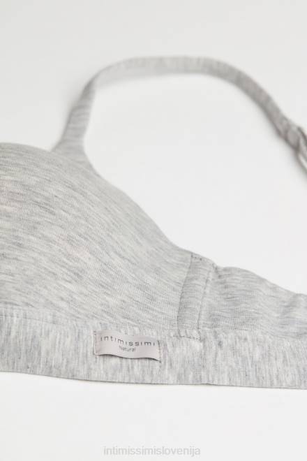 Intimissimi ženske 031-svetlo siv melanž spodnje perilo 2R8X739 trikotni nedrček tiziana iz naravnega bombaža
