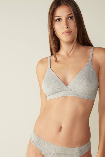 Intimissimi ženske 031-svetlo siv melanž spodnje perilo 2R8X754 trikotni modrček emma iz naravnega bombaža