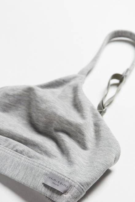 Intimissimi ženske 031-svetlo siv melanž spodnje perilo 2R8X754 trikotni modrček emma iz naravnega bombaža