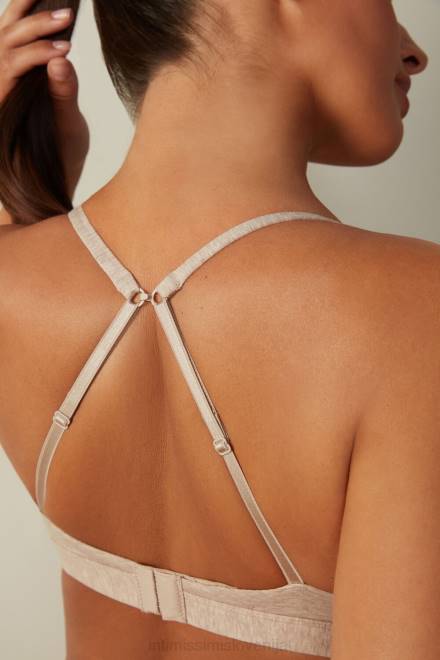Intimissimi ženske 112i-naravna mešanica spodnje perilo 2R8X716 trikotni nedrček tiziana iz naravnega bombaža