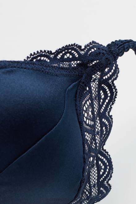 Intimissimi ženske 1467-intenzivno modra spodnje perilo 2R8X667 nedrček s trikotnikom iz svile in čipke tiziana
