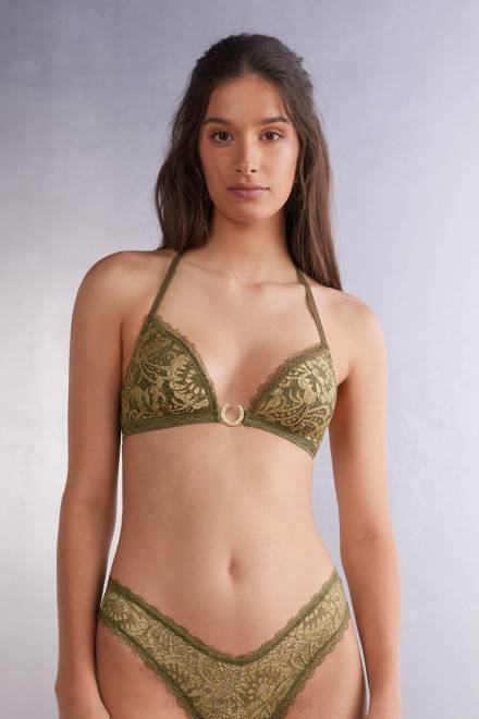 Intimissimi ženske 333j-zeleni mah/oro spodnje perilo 2R8X457 trikotni nedrček tiziana golden goddess