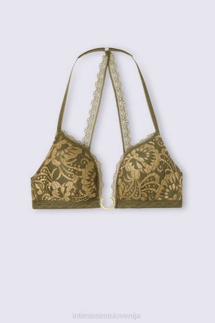 Intimissimi ženske 333j-zeleni mah/oro spodnje perilo 2R8X457 trikotni nedrček tiziana golden goddess