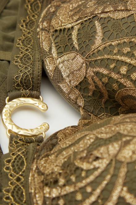 Intimissimi ženske 333j-zeleni mah/oro spodnje perilo 2R8X457 trikotni nedrček tiziana golden goddess