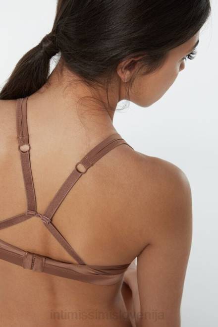 Intimissimi ženske 502i-temno bež spodnje perilo 2R8X771 lara ultralahek trikotni modrček iz mikrovlaken