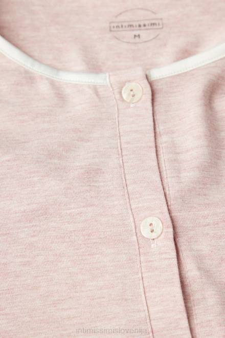 Intimissimi ženske 008j-svetlo roza melange oblačila 2R8X1579 zgornji del z gumbi iz modala in čipke