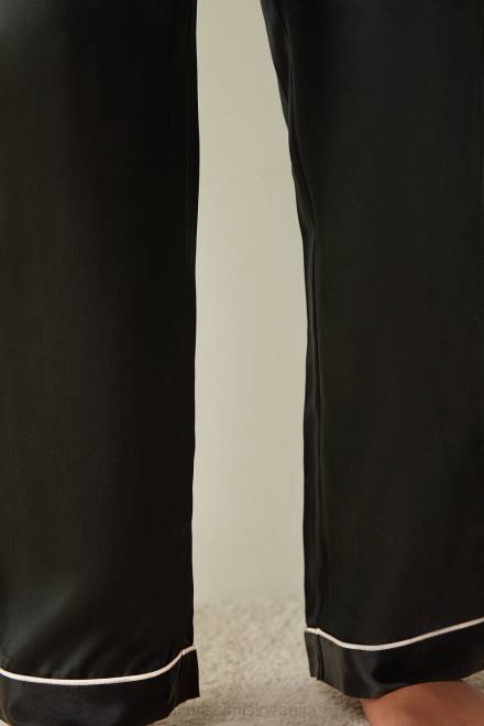 Intimissimi ženske 019-črna oblačila 2R8X1681 svilene satenaste hlače