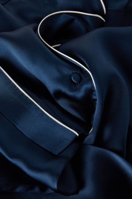 Intimissimi ženske 1467-intenzivno modra oblačila 2R8X1576 jakna moškega kroja iz svilenega satena