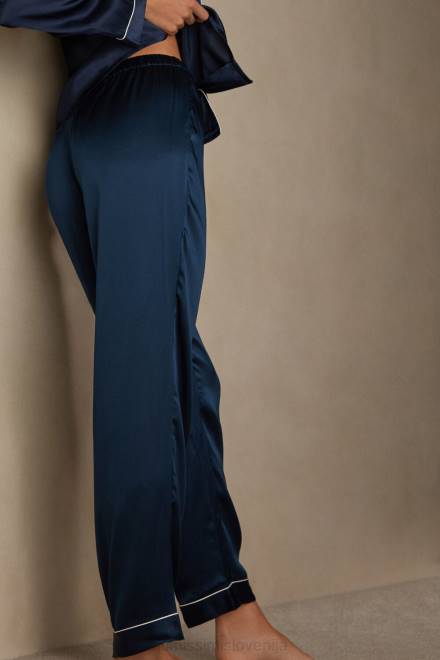 Intimissimi ženske 1467-intenzivno modra oblačila 2R8X1577 svilene satenaste hlače