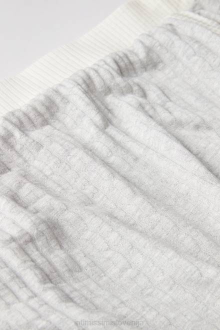 Intimissimi ženske 154j-siva melanž/prašno bela oblačila 2R8X1595 brezčasne dediščine dolgih hlač z manšetami na gležnjih