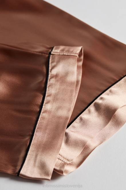 Intimissimi ženske 163i-saten roza oblačila 2R8X1665 svilene satenaste hlače