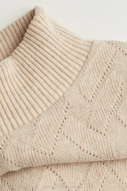 Intimissimi ženske 2106-bež mešanica oblačila 2R8X1610 zimski pulover z dolgimi rokavi iz žakarske pletenice