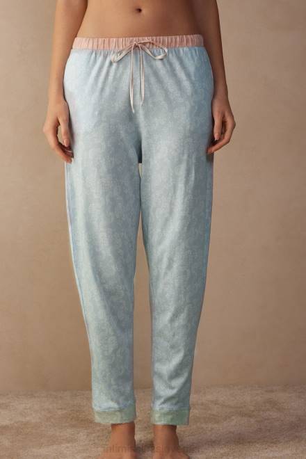 Intimissimi ženske 226j-romantični tisk iz kašmirja oblačila 2R8X1545 romantične bombažne hlače iz kašmirja po celi dolžini