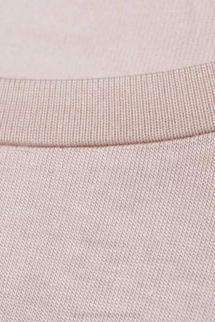 Intimissimi ženske 227j-svileno roza/pudrasto bela oblačila 2R8X1571 preprost, eleganten modalni pulover z dolgimi rokavi