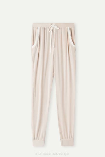Intimissimi ženske 227j-svileno roza/pudrasto bela oblačila 2R8X1575 preproste, elegantne dolge modalne joggerje