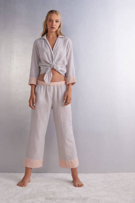 Intimissimi ženske 349j-večbarvni trak oblačila 2R8X1499 neverending poletne bombažne platnene hlače