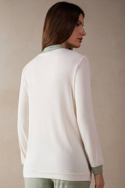 Intimissimi ženske 612i-vanilija slonokoščena oblačila 2R8X1565 modalni top z v-izrezom izgubljen v poljih