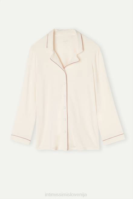 Intimissimi ženske 612i-vanilija slonokoščena oblačila 2R8X1615 mikromodalna jakna z dolgimi rokavi