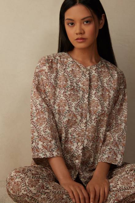 Intimissimi ženske 994i-st.začimbni vrt oblačila 2R8X1624 spices garden majica z dolgimi rokavi na zapenjanje