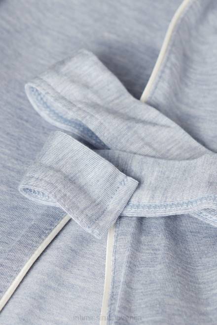 Intimissimi ženske 009j-svetlo modra melanž oblačila 2R8X1604 ogrinjalo iz modala s čipkastim detajlom