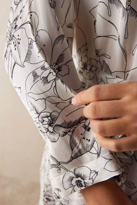 Intimissimi ženske 223j-potisk čistega veselja oblačila 2R8X1554 saten kimono čisto veselje