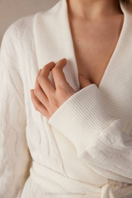 Intimissimi ženske 232j-bel prah oblačila 2R8X1567 izgubljena v poljih kabelsko pletena jutranja obleka