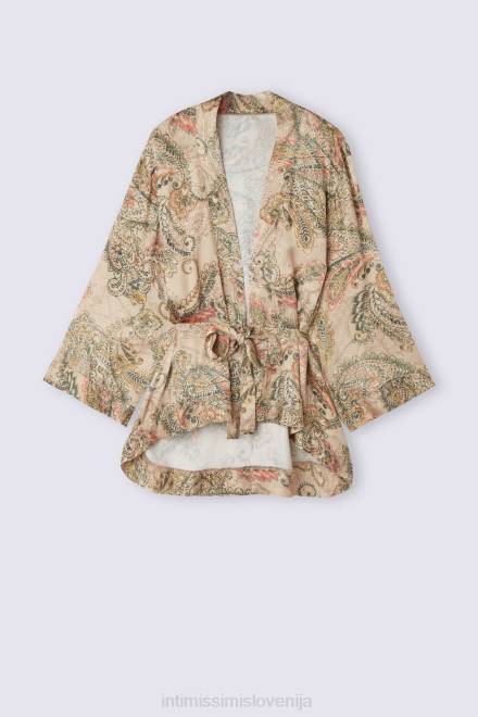 Intimissimi ženske 342j-st.zlata boginja oblačila 2R8X1492 kimono iz satena iz viskoze golden goddess