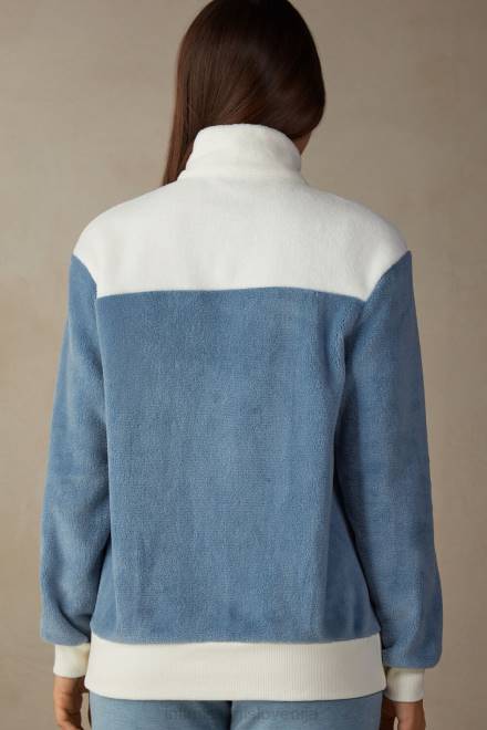 Intimissimi ženske 5878-bianco oblačila 2R8X1597 bombnik iz flisa barvnih blokov