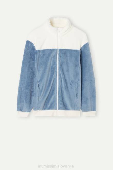 Intimissimi ženske 5878-bianco oblačila 2R8X1597 bombnik iz flisa barvnih blokov