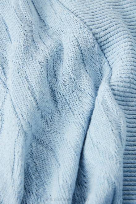 Intimissimi ženske 7493-svetlo modra oblačila 2R8X1566 izgubljena v poljih kabelsko pletena jutranja obleka