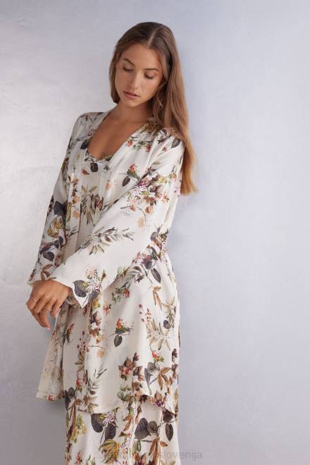 Intimissimi ženske 999i-st.jesenska botanika oblačila 2R8X1506 kimono iz satena iz viskoze autumn botanics