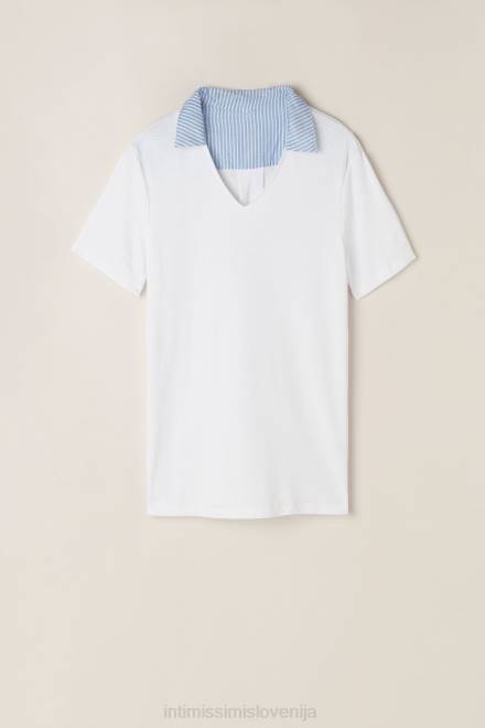 Intimissimi ženske 001-bela oblačila 2R8X1632 zgodaj zjutraj bombažna majica s kratkimi rokavi