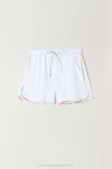 Intimissimi ženske 001-bela oblačila 2R8X1633 bombažne kratke hlače supima ultrafresh za poletni vrt