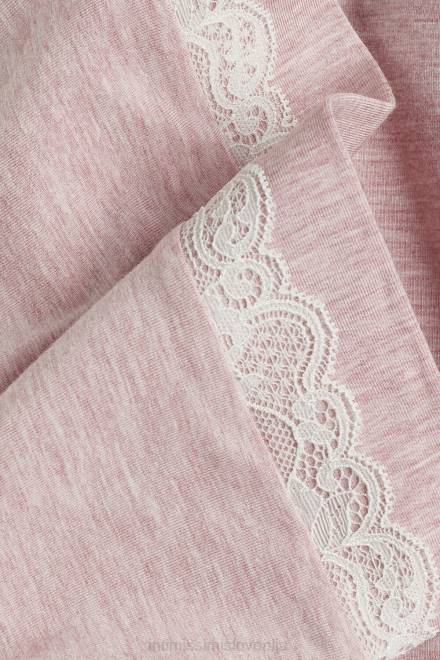 Intimissimi ženske 008j-svetlo roza melange oblačila 2R8X1637 modalne kratke hlače s čipkastimi detajli