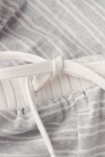 Intimissimi ženske 224j-siva melanž/vanilija bež črta oblačila 2R8X1562 priložnostne nedeljske kratke hlače