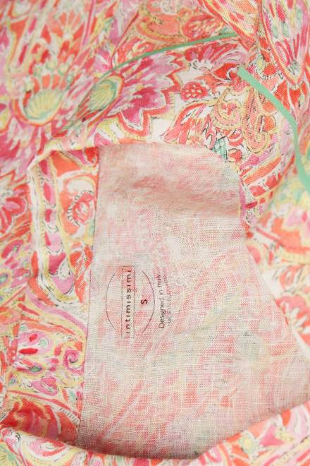 Intimissimi ženske 240j-poletni tisk iz kašmirja oblačila 2R8X1512 poletna lanena srajca s kratkimi rokavi