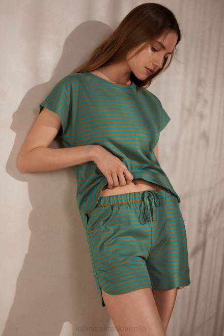 Intimissimi ženske 242j-traka za poletne vibracije oblačila 2R8X1522 črtaste kratke hlače poletne vibracije