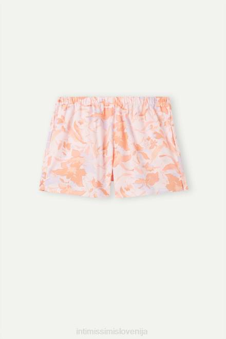 Intimissimi ženske 244j-tisk šarenice oblačila 2R8X1520 bombažne kratke hlače v barvi irisa in marelice