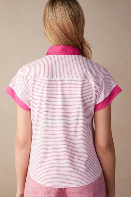 Intimissimi ženske 247j-rožnati valentinov trak oblačila 2R8X1539 Strawberry milkshake bombažna majica s kratkimi rokavi ultrafresh Supima