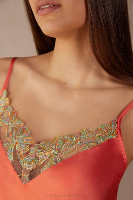 Intimissimi ženske 249j-koralno rdeča oblačila 2R8X1281 svileni top sladkarij