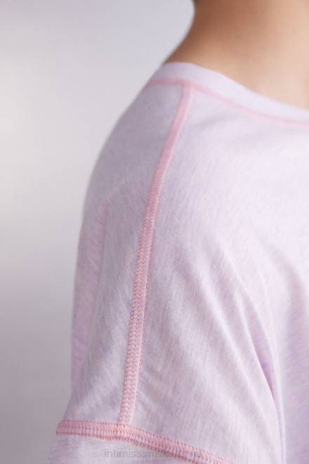 Intimissimi ženske 3059-bianco oblačila 2R8X1517 bombažna majica supima s kratkimi rokavi v barvi irisa in marelice