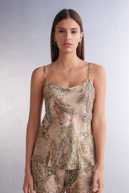 Intimissimi ženske 342j-st.zlata boginja oblačila 2R8X1259 top iz satena iz viskoze golden goddess