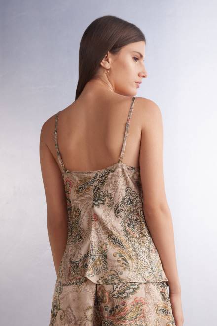 Intimissimi ženske 342j-st.zlata boginja oblačila 2R8X1259 top iz satena iz viskoze golden goddess