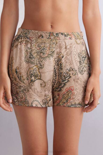 Intimissimi ženske 342j-st.zlata boginja oblačila 2R8X1491 kratke hlače iz satena iz viskoze golden goddess