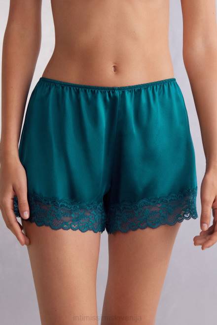 Intimissimi ženske 346j-teal modra oblačila 2R8X1501 svilene kratke hlače
