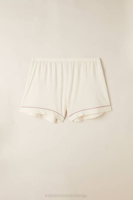 Intimissimi ženske 612i-vanilija slonokoščena oblačila 2R8X1526 modalne kratke hlače s kontrastno obrobo