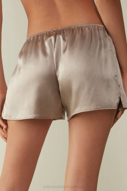 Intimissimi ženske 651i-pudrasto bež oblačila 2R8X1641 gladke kratke hlače iz svilenega satena