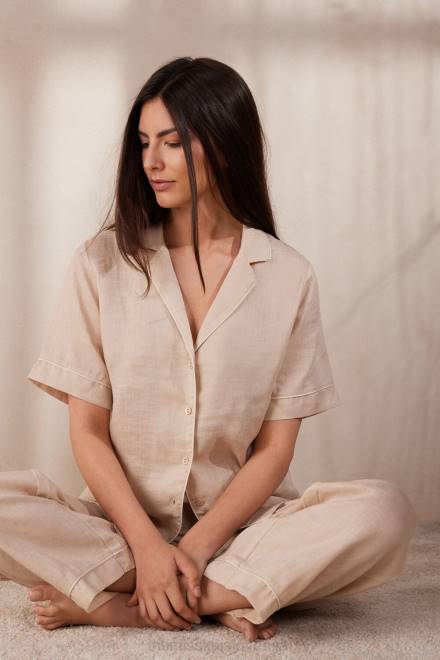 Intimissimi ženske 913i-bež vrv oblačila 2R8X1530 yacht night srajca s kratkimi rokavi